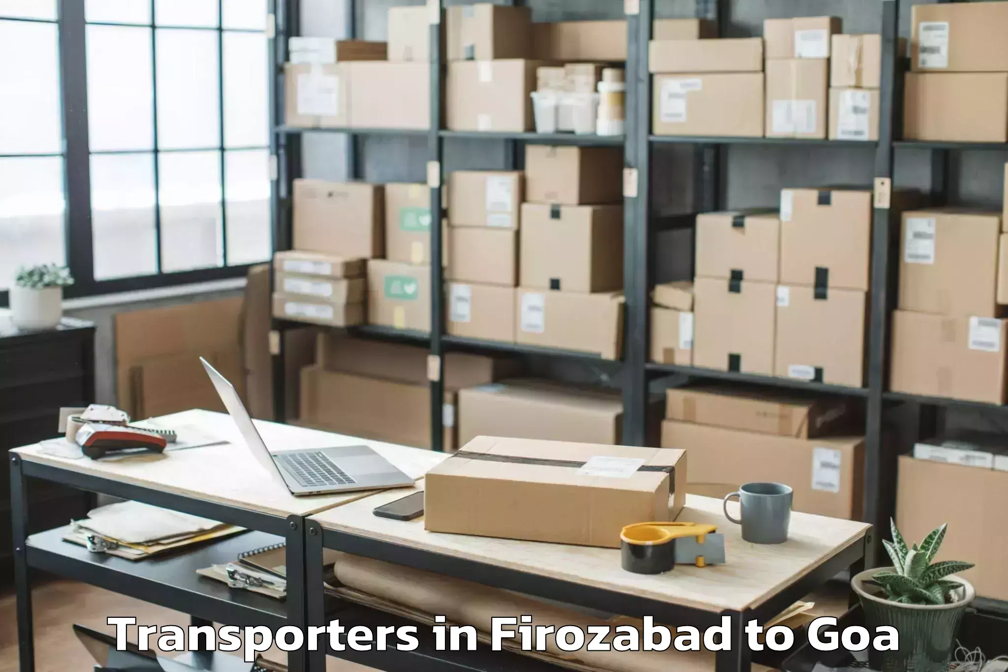 Top Firozabad to Dicholi Transporters Available